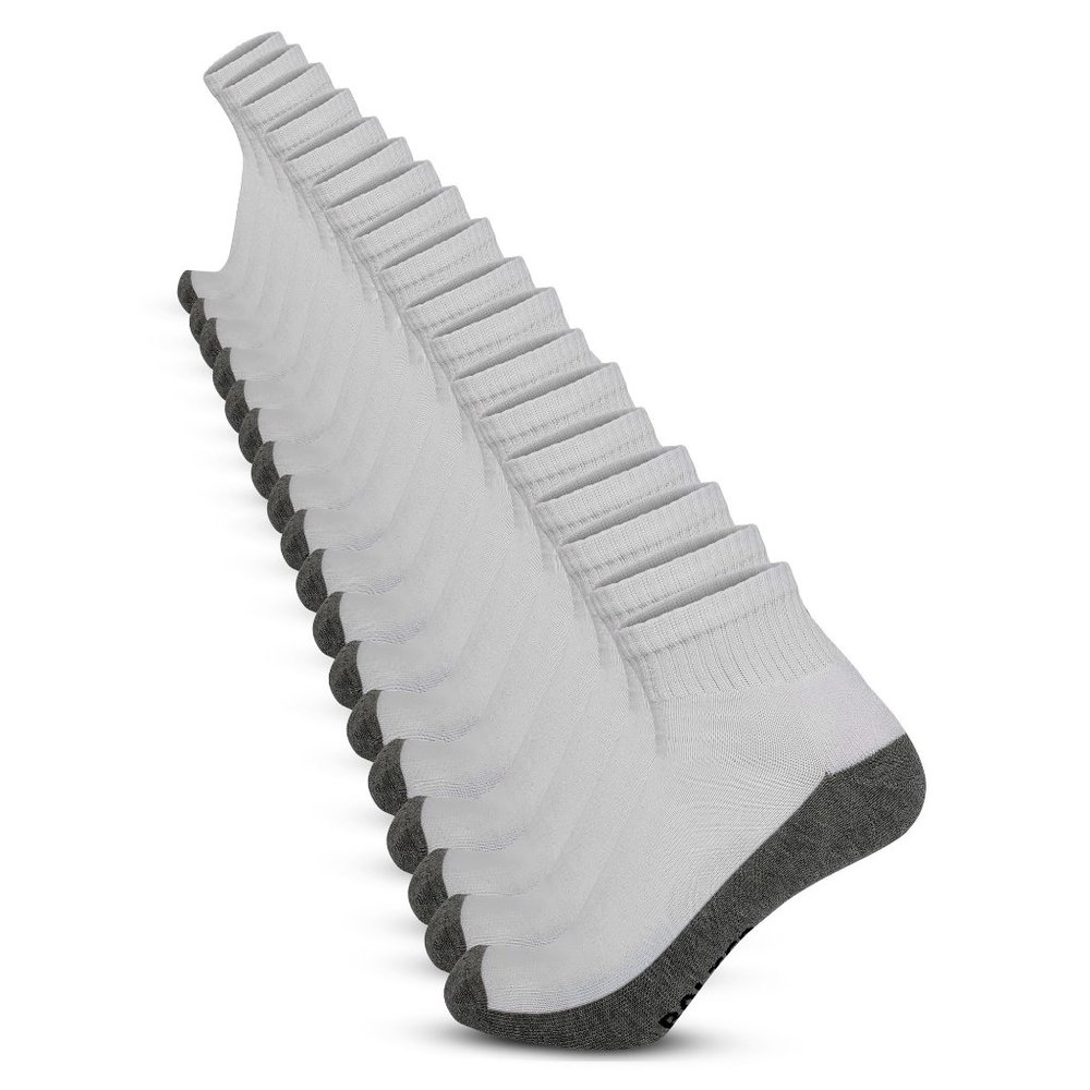 18-Pack Men's Synthetic Ankle Socks All Day Wear S10 White size: 13-15 New NWB